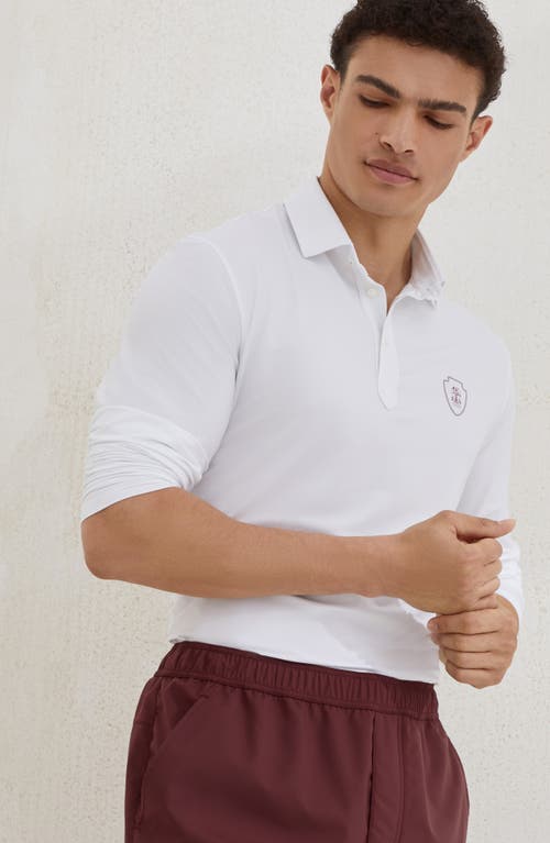Brunello Cucinelli Long-sleeve Polo Shirt In White