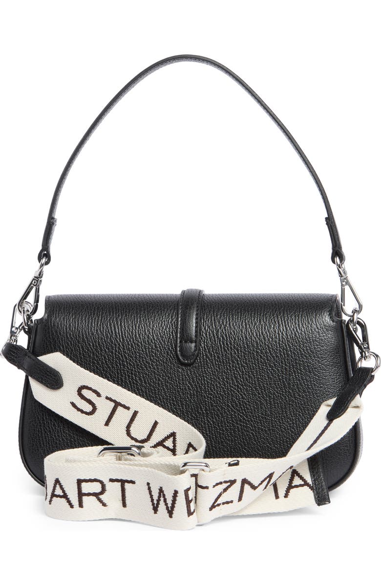 Stuart Weitzman Milan Shoulder Bag, Alternate, color, Black