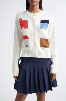 Stine Goya Crop Jacquard Cardigan