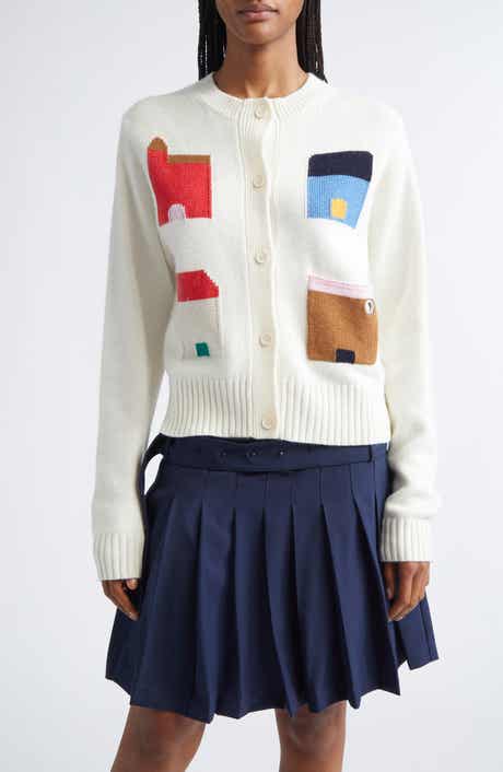 Stine Goya Crop Jacquard Cardigan