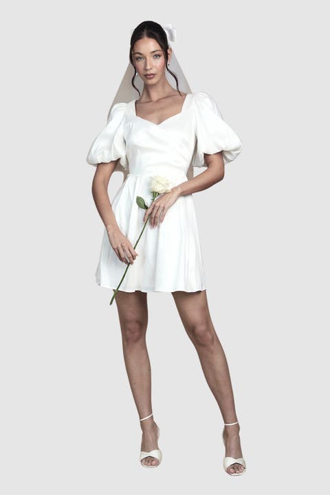 Puff Sleeve Mini Dress