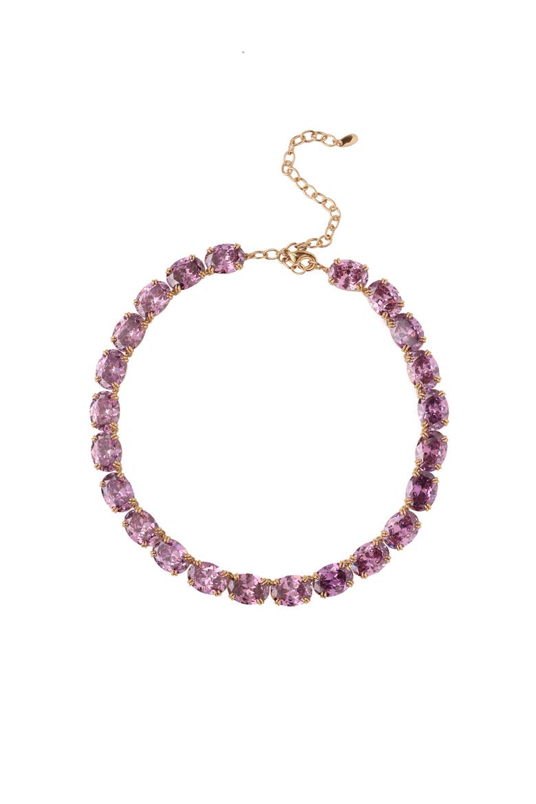 Grape Glow Necklace, Main, color, Purple & Gold
