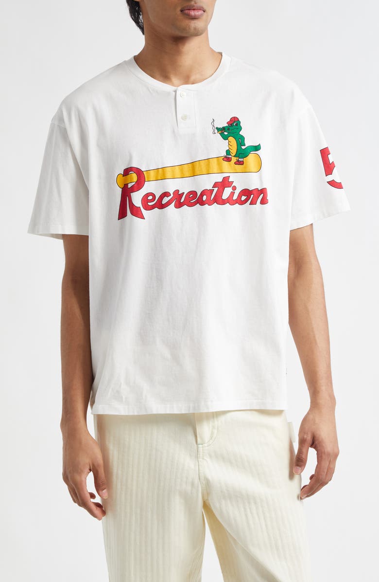 Bode Reptile Recreation Graphic T-Shirt, Main, color, Cream