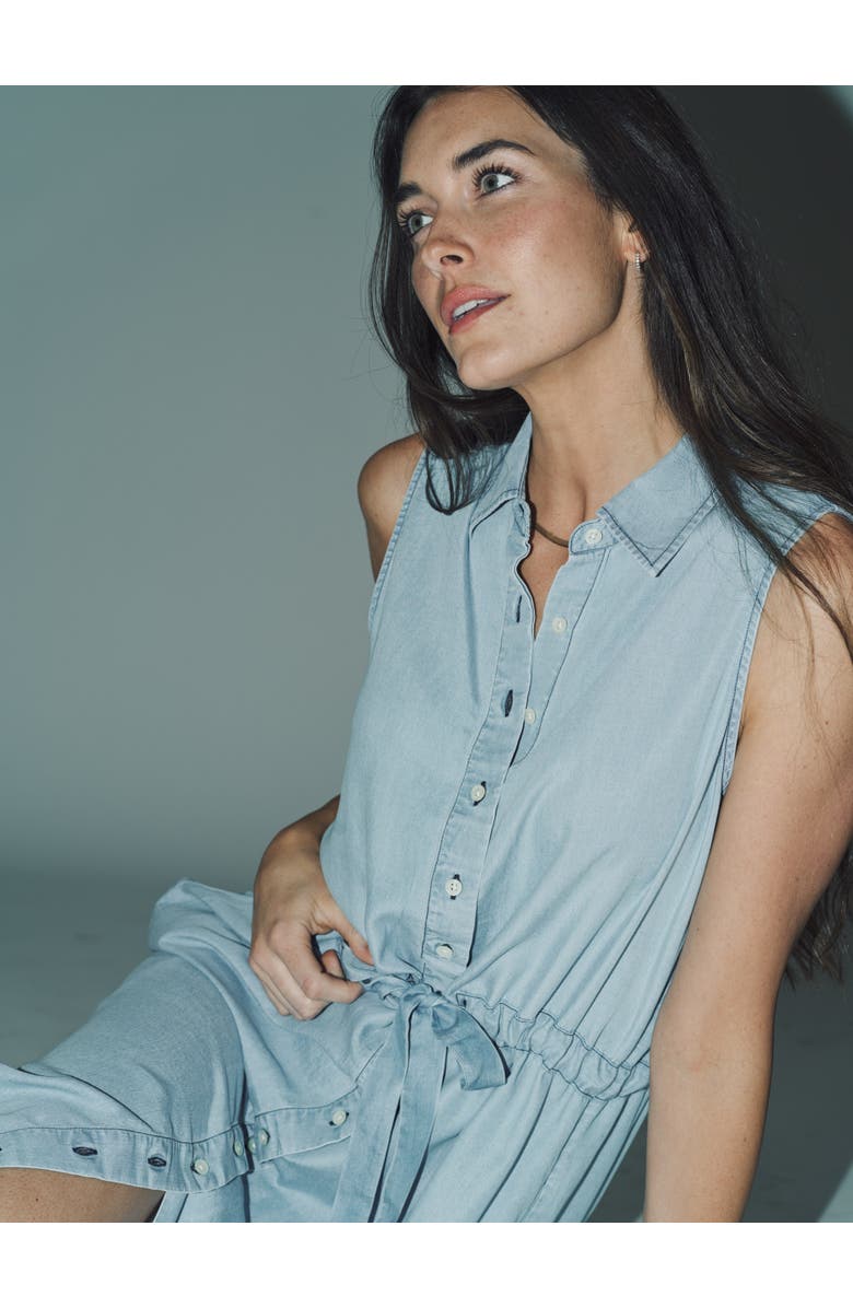 The Shirt by Rochelle Behrens The Sleeveless Midi Dress, Alternate, color, Light Denim