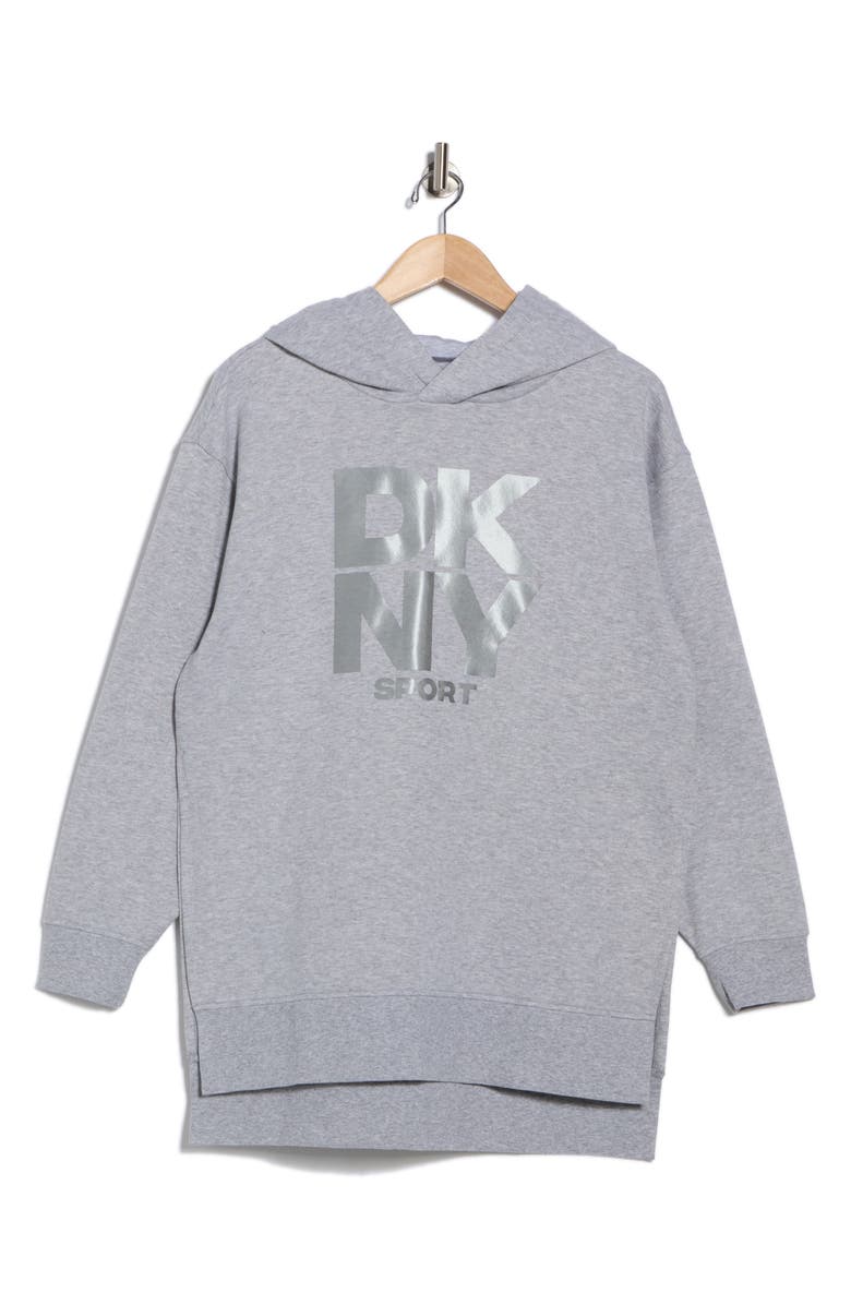 DKNY Stacked Logo Oversize Hoodie, Alternate, color,