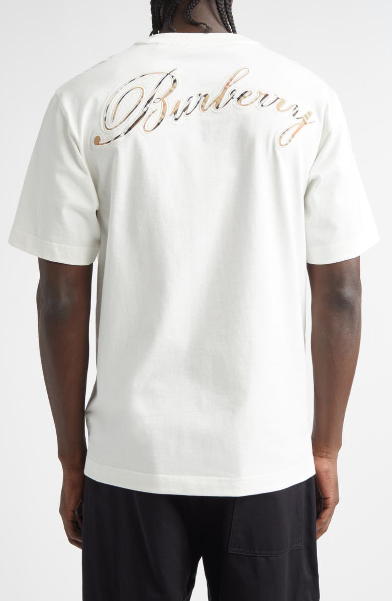 Burberry Ryan Chain Stitch Logo T-Shirt, Alternate, color, Chalk