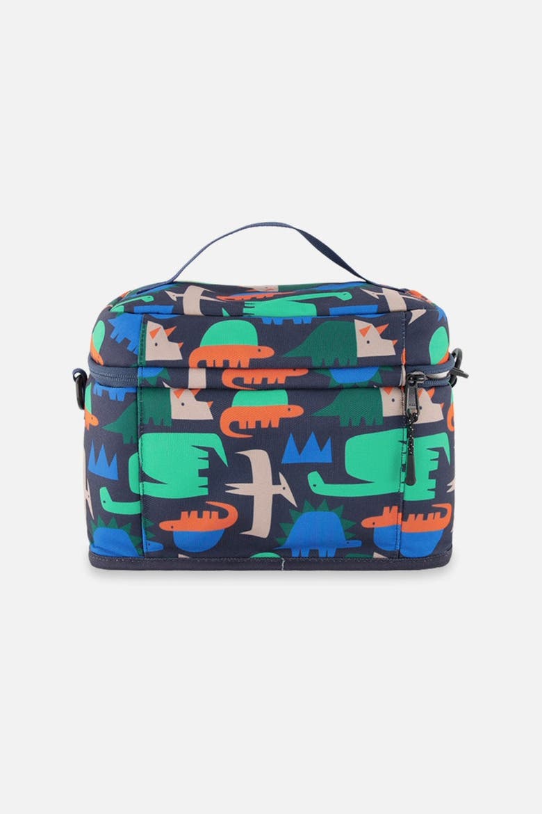 Dinosaur Fun Durable Everyday Lunch Box, Alternate, color, Navy Dinosaur Print