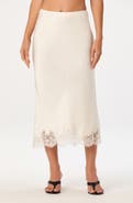 ASTR the Label Blossom Lace Trim Midi Skirt