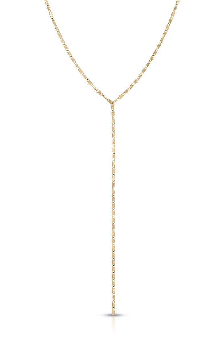EF Collection Ella 14K Gold Chain Lariat Necklace, Main, color,