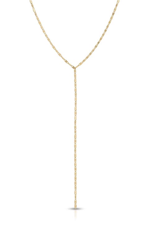 Ella 14K Gold Chain Lariat Necklace