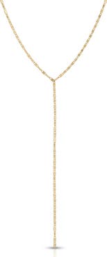 EF Collection Ella 14K Gold Chain Lariat Necklace