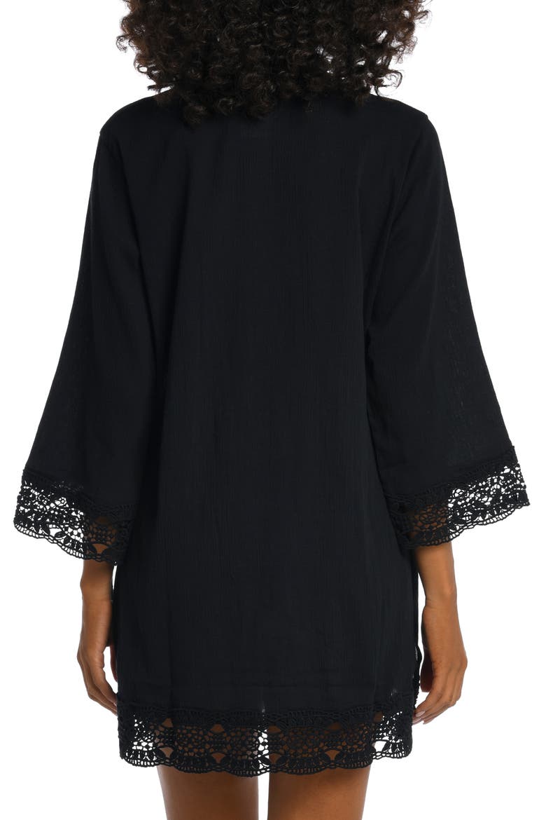 Island Fare Cover-Up Tunic, Alternate, color, BLACK