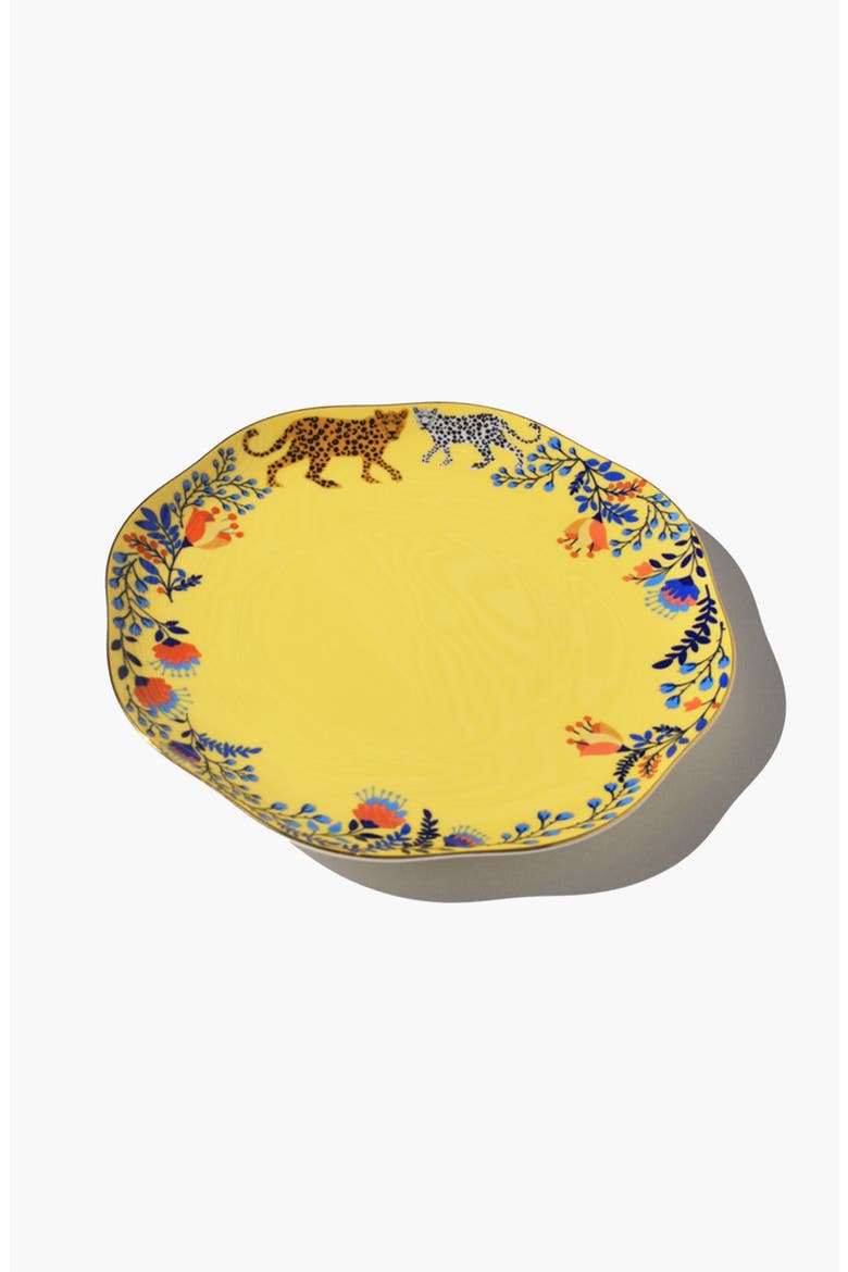Amazon Rainforest Bone China Dinner Plate In Yellow, Alternate, color, Yellow