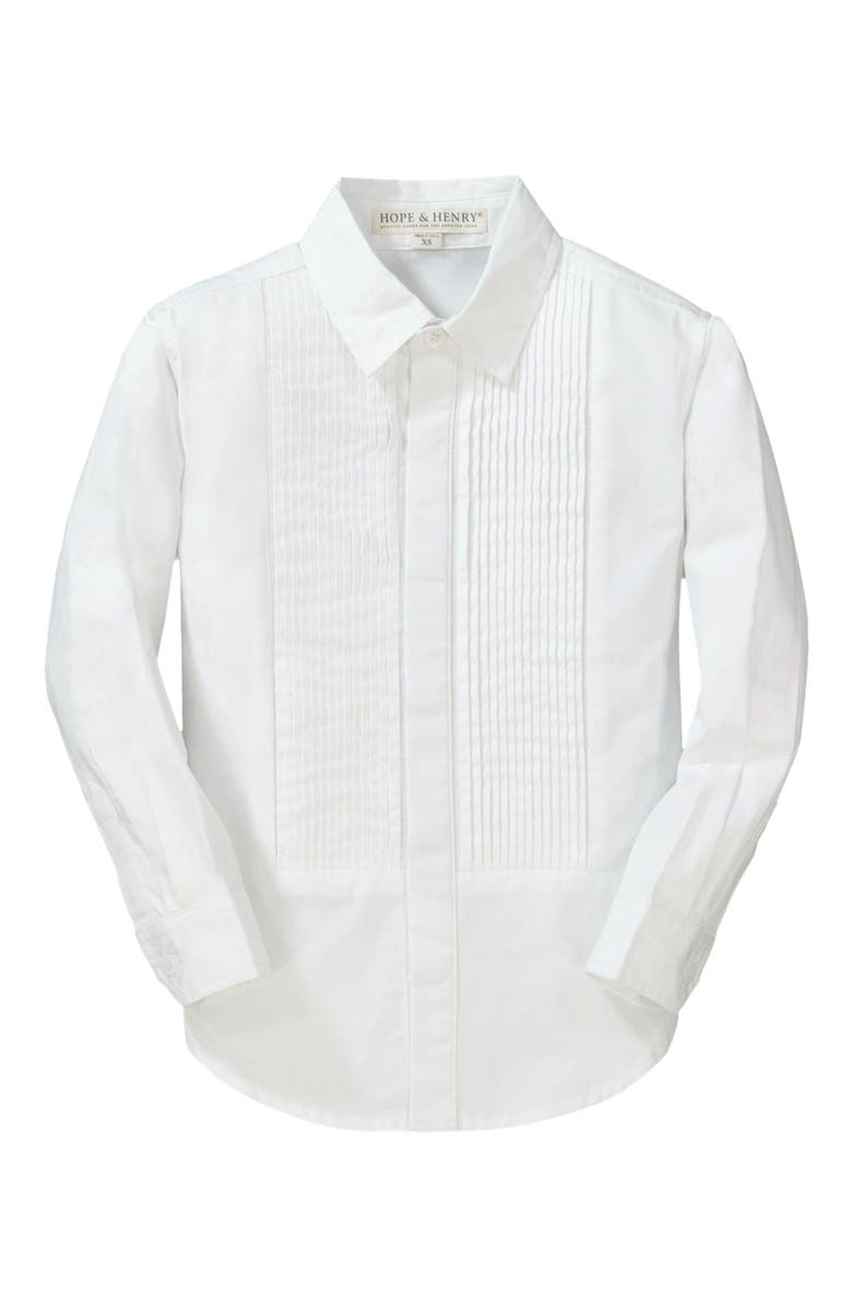 Hope & Henry Baby Boys' Tuxedo Button Down Shirt, Infant, Main, color, 