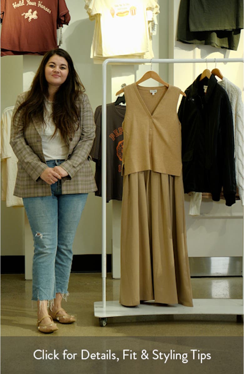 Madeline Sleeveless Mixed Media Dress, sales video thumbnail