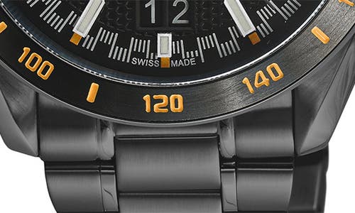 Gv2 Freccia Stainless Steel Swiss Quartz Bracelet Watch, 42mm In Black