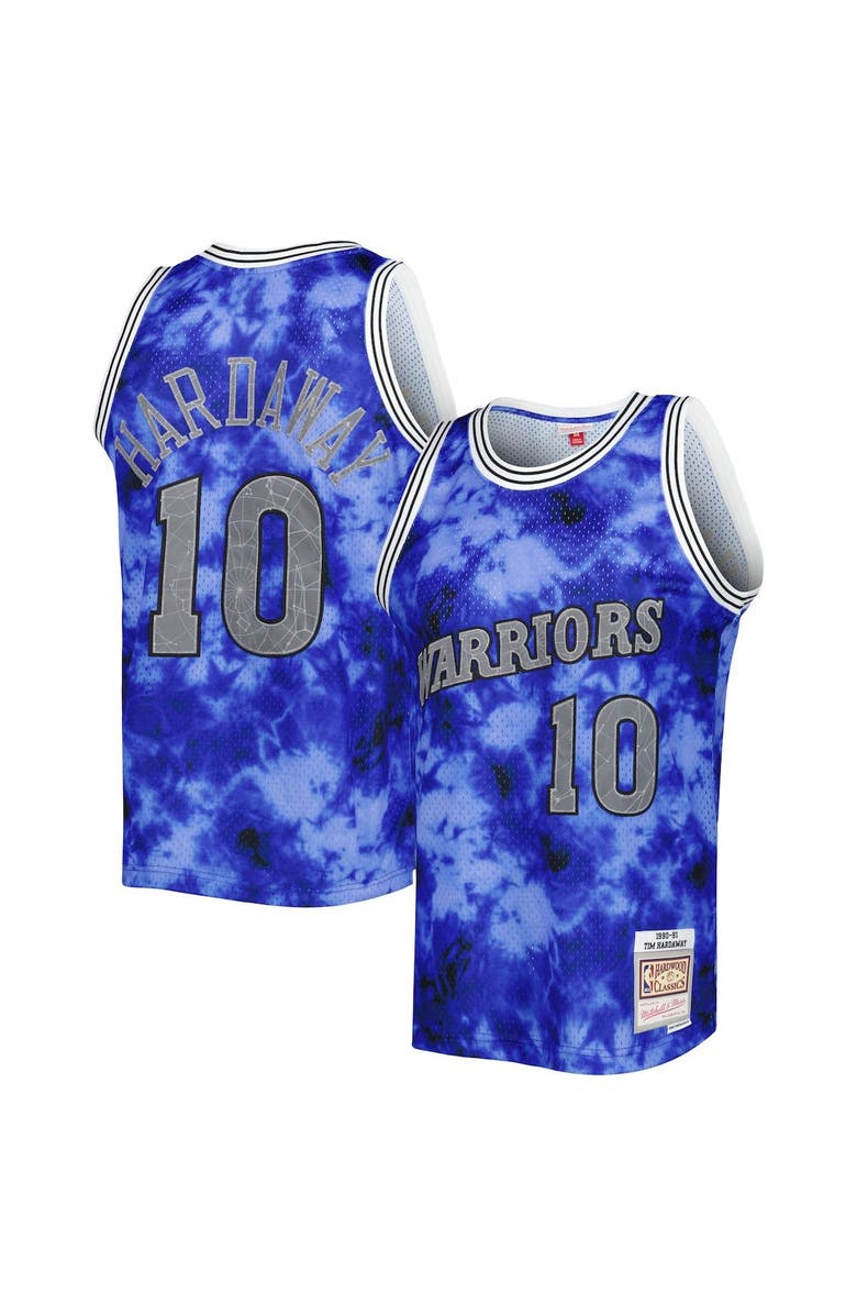 Mitchell & Ness Men's Mitchell & Ness Tim Hardaway Blue Golden State Warriors 1990/91 Galaxy Swingman Jersey, Alternate, color, 