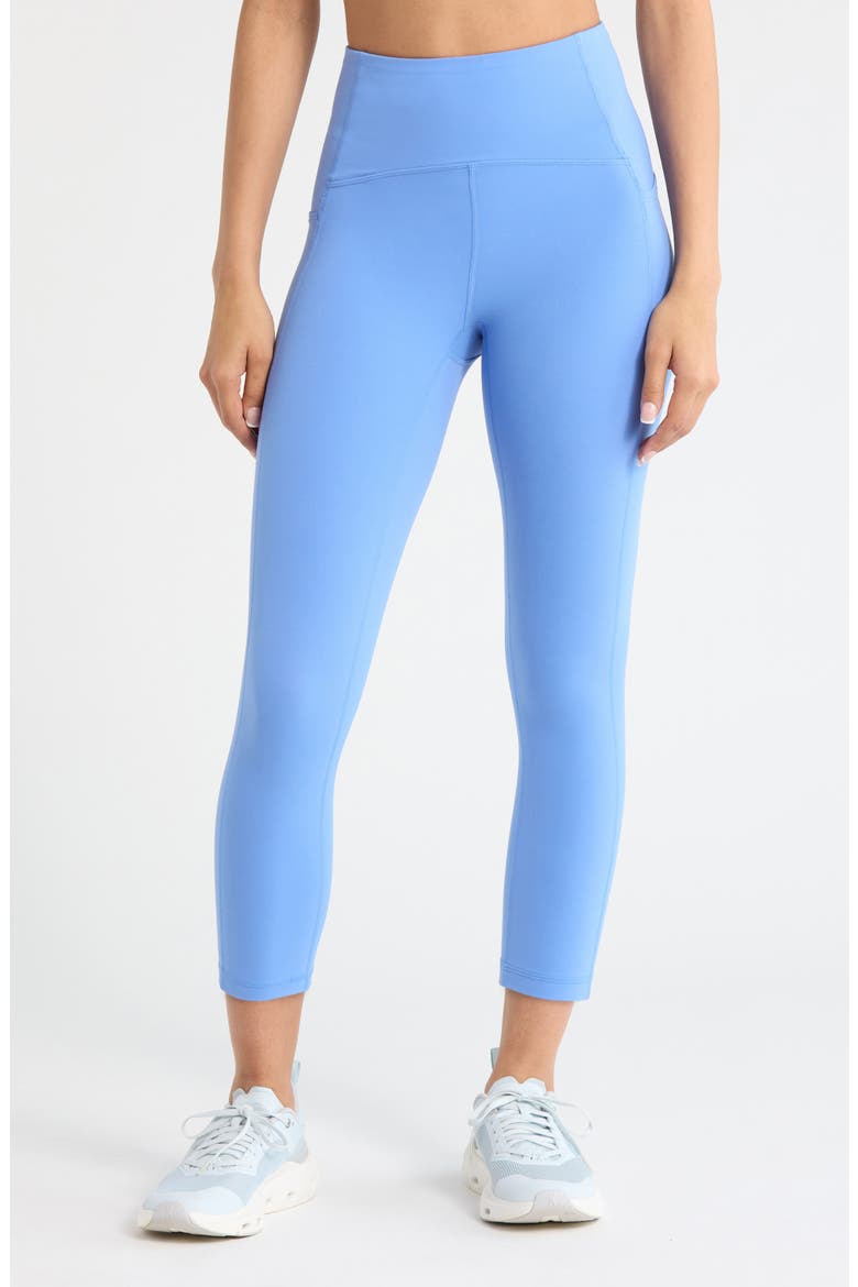 Studio Luxe High Waist Pocket Crop Leggings, Main, color, BLUE AZURITE