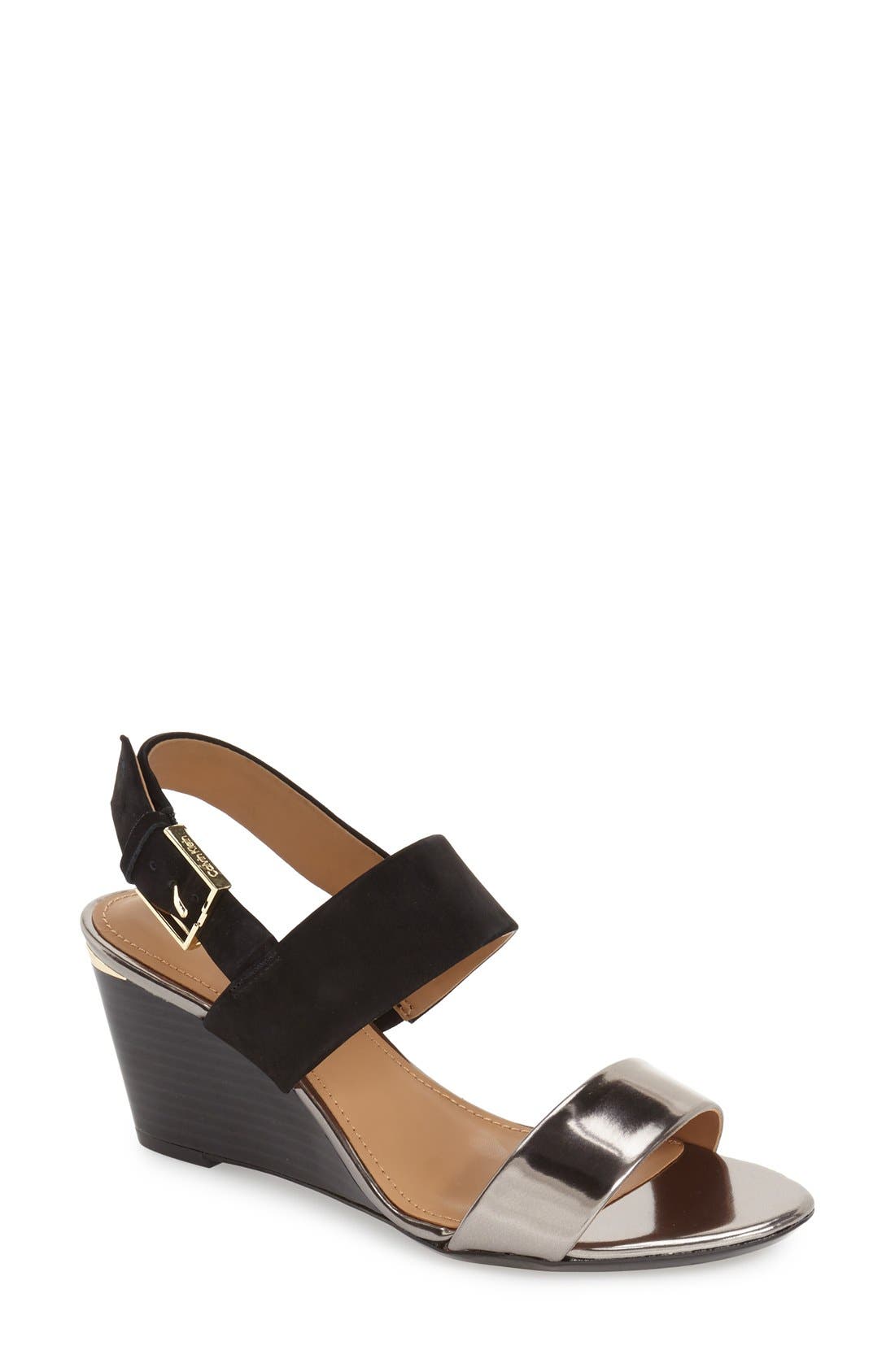 Calvin Klein 'Pearla' Wedge Sandal, Main, color, 