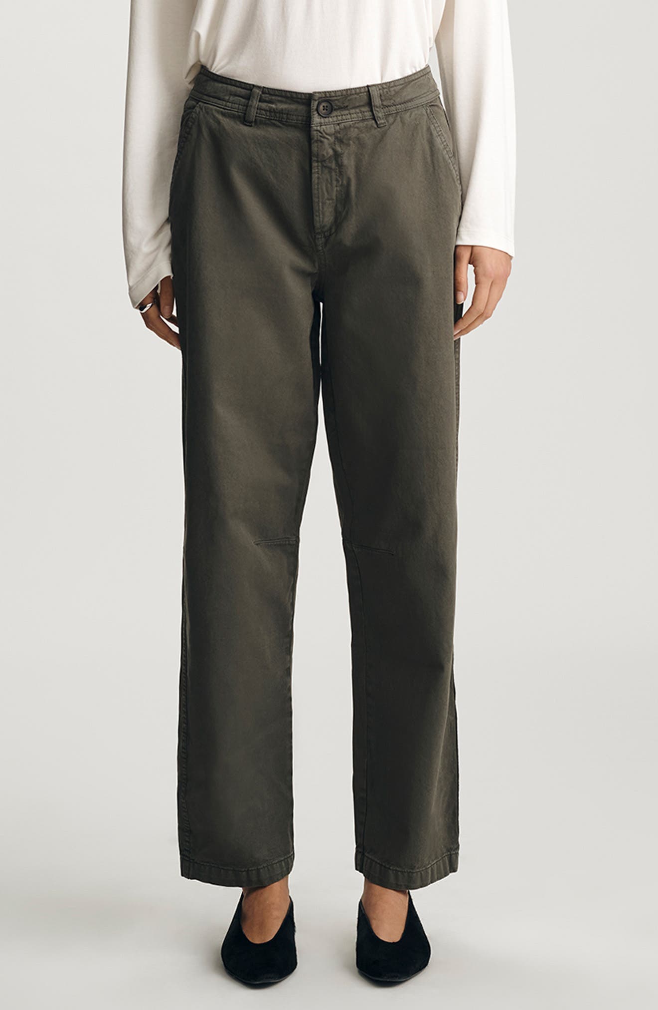 Edition High Waist Wide Leg Twill Pants