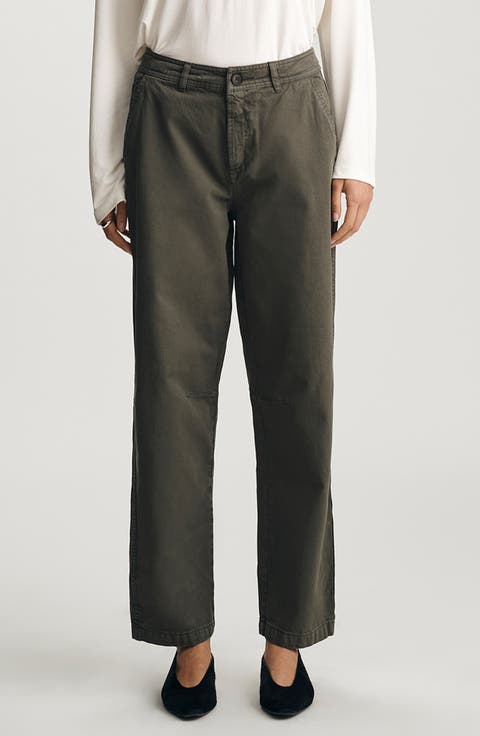 Edition High Waist Wide Leg Twill Pants