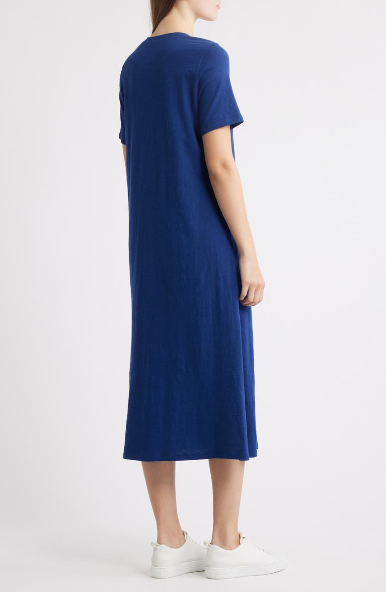 Eileen Fisher Creneck Organic Cotton Maxi T-Shirt Dress, Alternate, color,