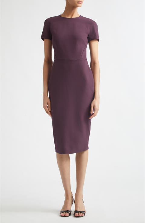 Stretch Crepe Sheath Dress