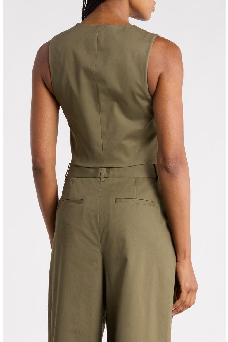 Leo Crop Vest, Alternate, color, OLIVE