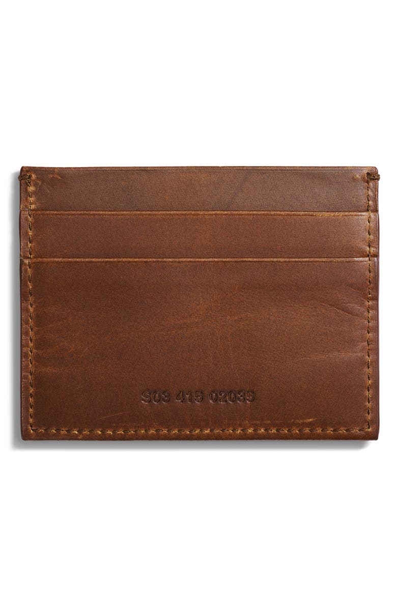 Shinola Navigator Leather Five Pocket Card Case, Alternate, color, Medbrown