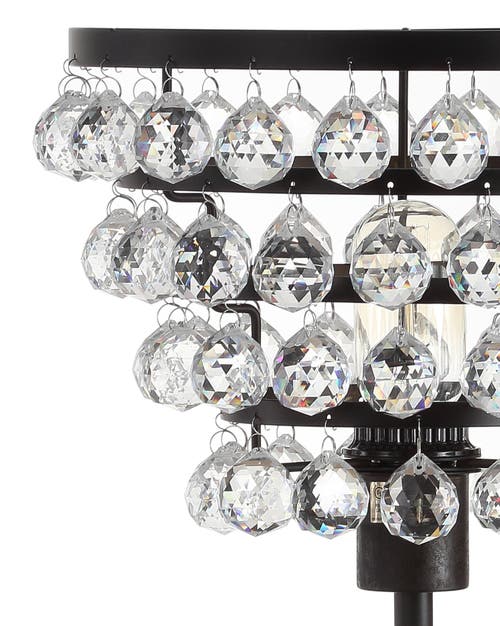 Jonathan Y Designs 25in Buckingham Crystal & Metal Table Lamp In Bronze