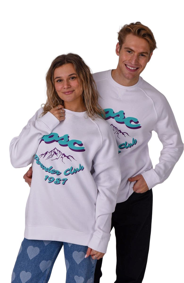 OOSC Powder Club Sweatshirt - White, Alternate, color, 