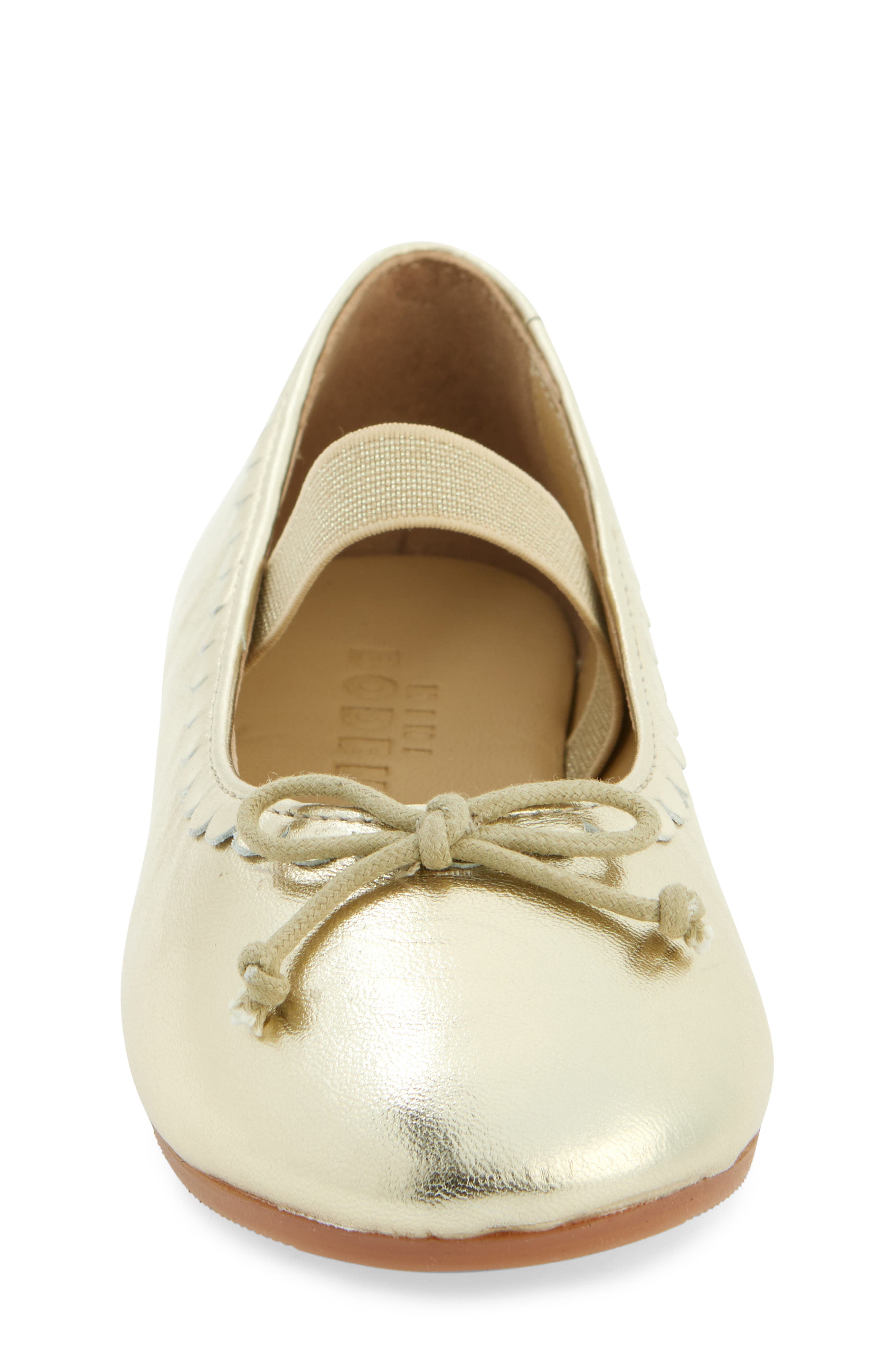 Mini Boden Kids' Metallic Ballet Flat, Alternate, color, 