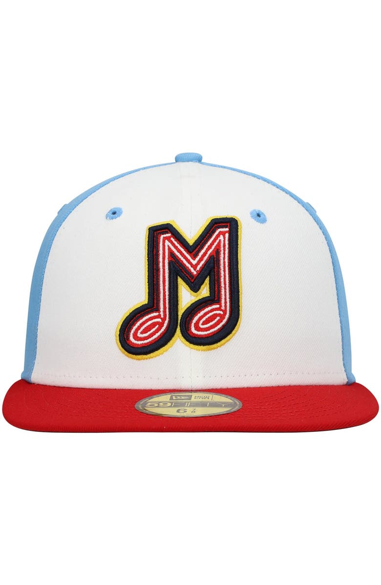 New Era Men's New Era White Memphis Redbirds Authentic Collection Team Alternate 59FIFTY Fitted Hat, Alternate, color, White