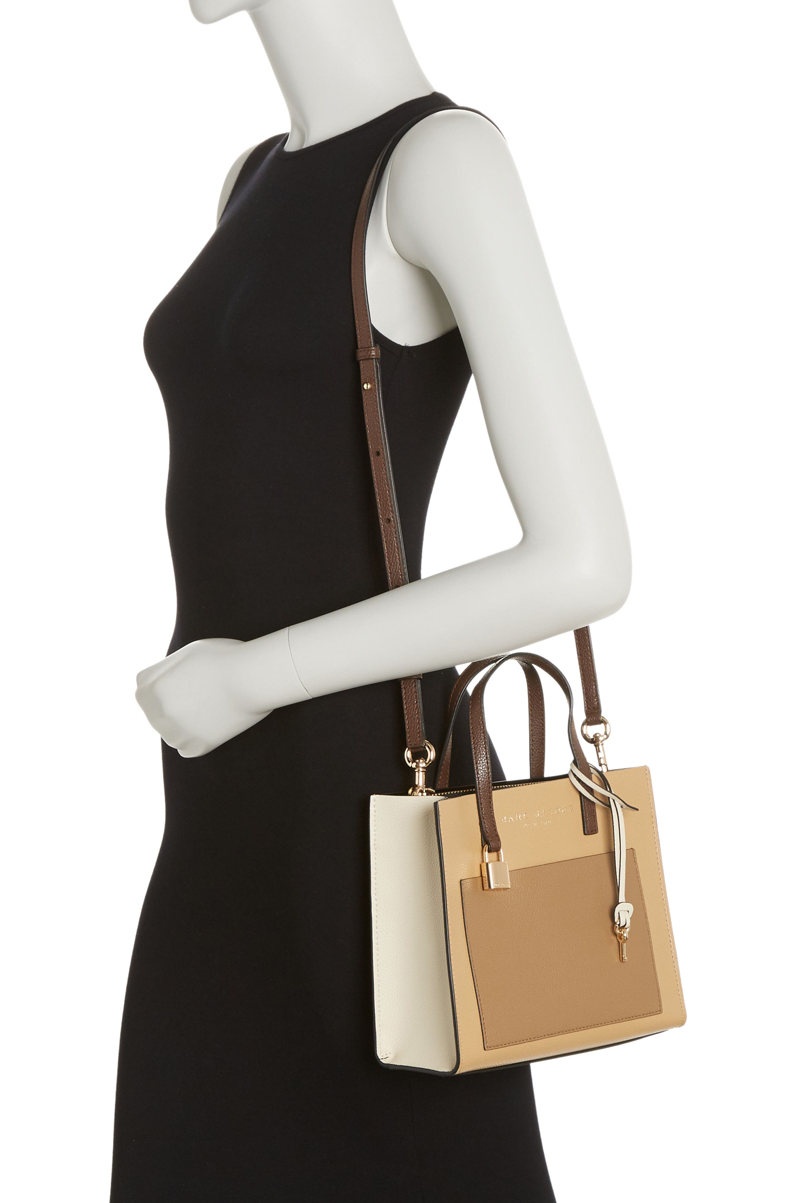 Marc Jacobs Mini Grind Colorblock Leather Tote Bag, Alternate, color, 