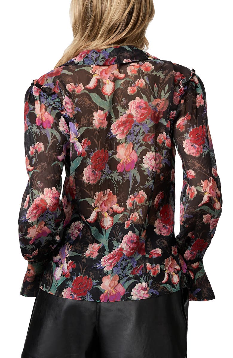 PAIGE Marsha Silk Shirt, Alternate, color, Blk Multi