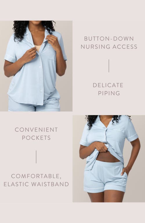 Kindred Bravely Clea Short Sleeve Pajama Set In Blue
