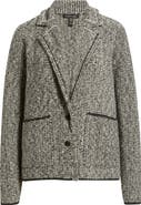 Eileen Fisher Cotton Blend Tweed Jacket