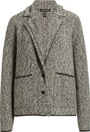 Eileen Fisher Cotton Blend Tweed Jacket