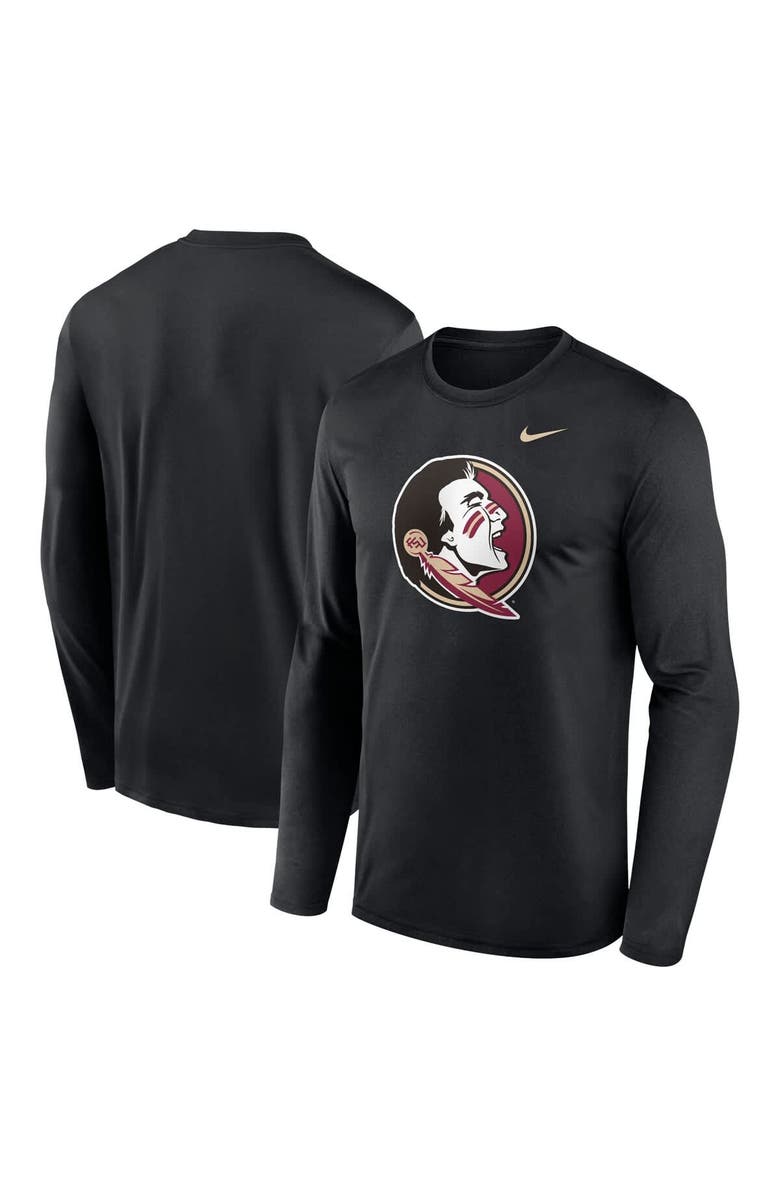Nike Men's Nike Black Florida State Seminoles Primetime Primary Legend Long Sleeve T-Shirt, Main, color, 