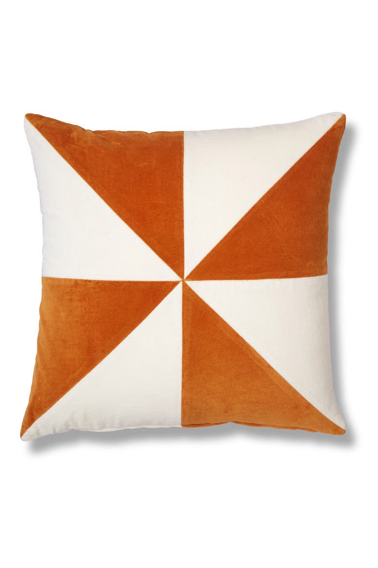 Pinwheel Accent Pillow, Main, color, GOLD/IVORY