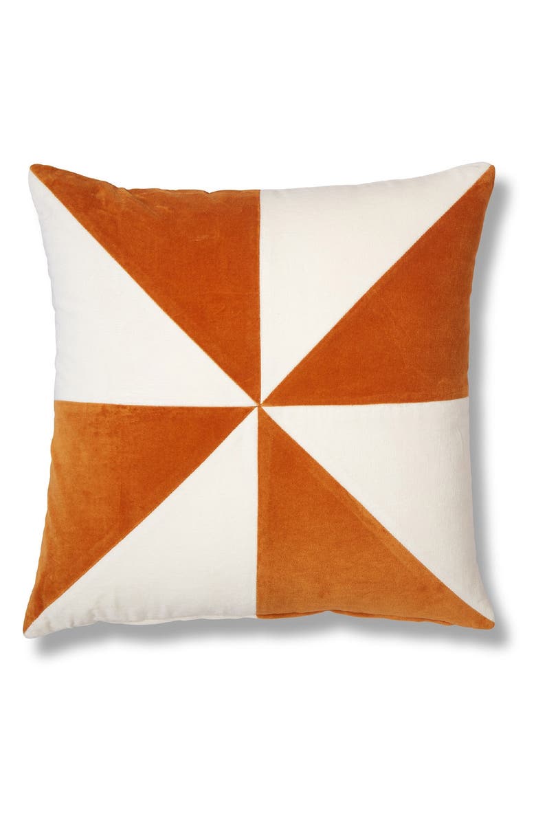 ROSELLI TRADING COMPANY Pinwheel Accent Pillow, Main, color, Gold/Ivory