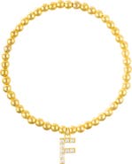 Adornia Faux Pearl Initial Charm Beaded Bracelet