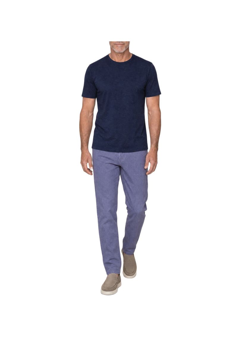 Davis Pique Linen Tee, Alternate, color, Navy