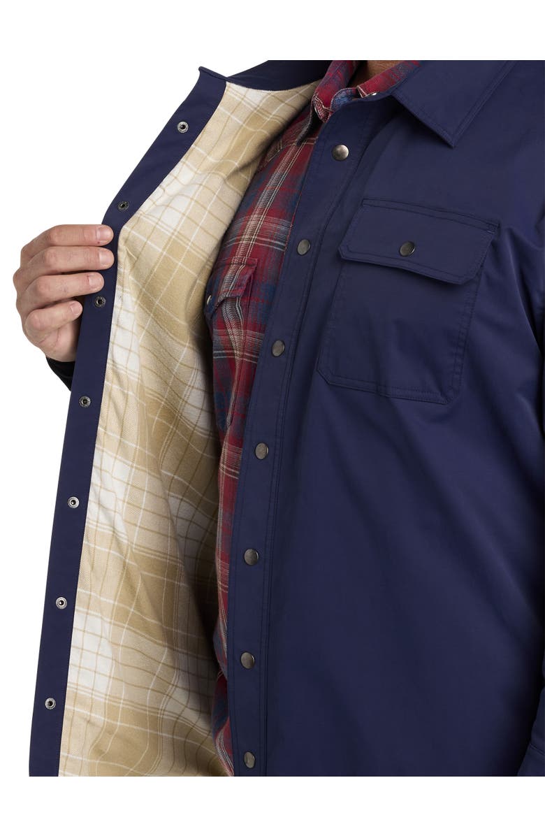 True Nation by DXL Big & Tall Flannel-Lined Shirt Jacket, Alternate, color, Evening Blue