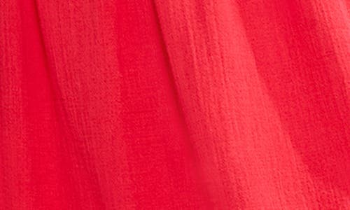 Nic + Zoe Nic+zoe Petite Double Gauze Tiered Dress In Red