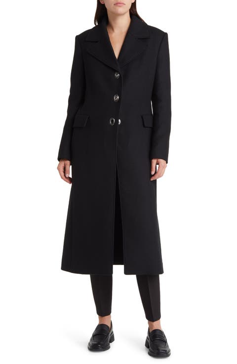 Clafa Wool Blend Longline Coat