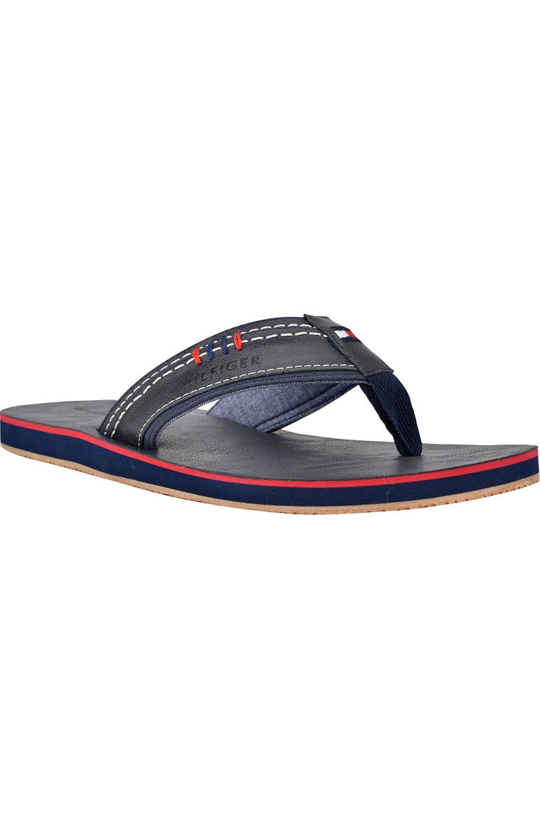Tommy Hilfiger Destino Flip Flop, Main, color, Navy