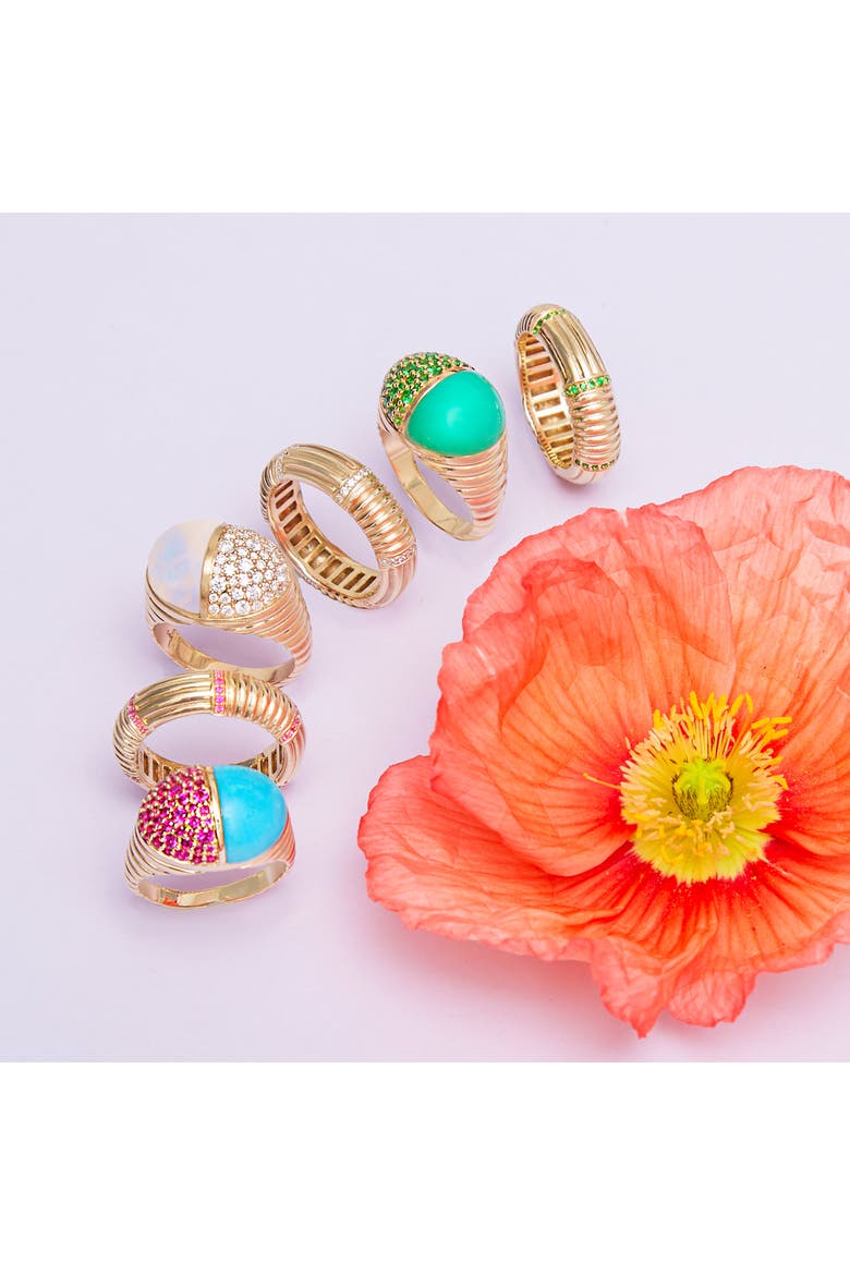 Found Cap Cocktail Ring, Alternate, color, Rainbow Moonstone