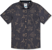 Baja Llama Nazca Lines Dark Chocolate - 7-Seas Button Up