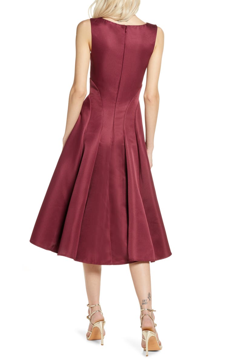 Chi Chi London Bracken Satin Fit & Flare Cocktail Dress, Alternate, color, 